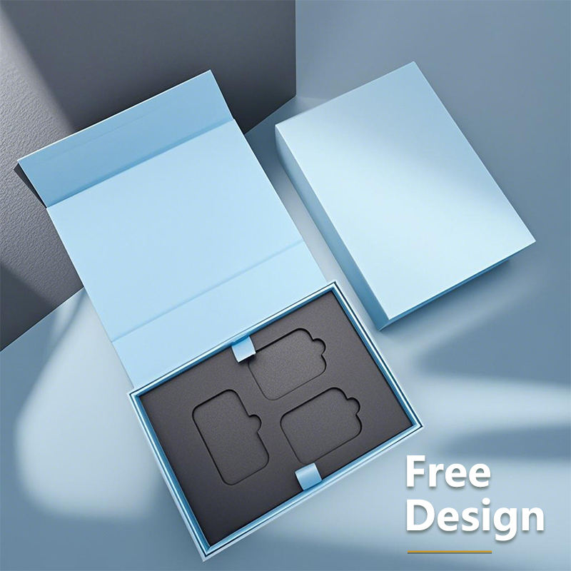 Luxury skincare cosmetic packaging box set in emerald green