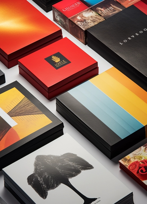 Packaging engineering consultation showing CAD dieline and material swatches