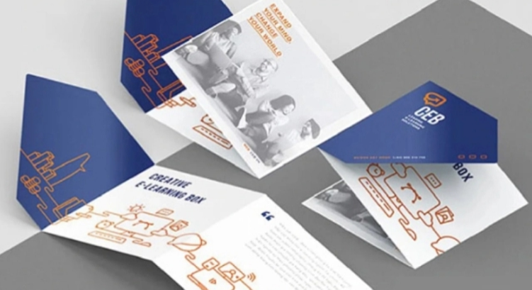 Folded creative stationery brochure structure reference